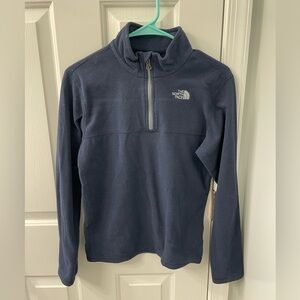North Face pull over fleece quarter zip navy blue no tag